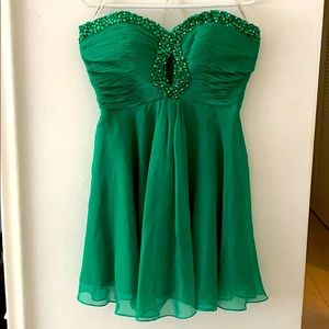 Emerald green dress